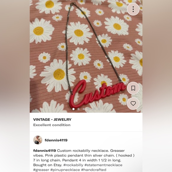 Rockabilly, greaser, statement necklace - Picture 3 of 7